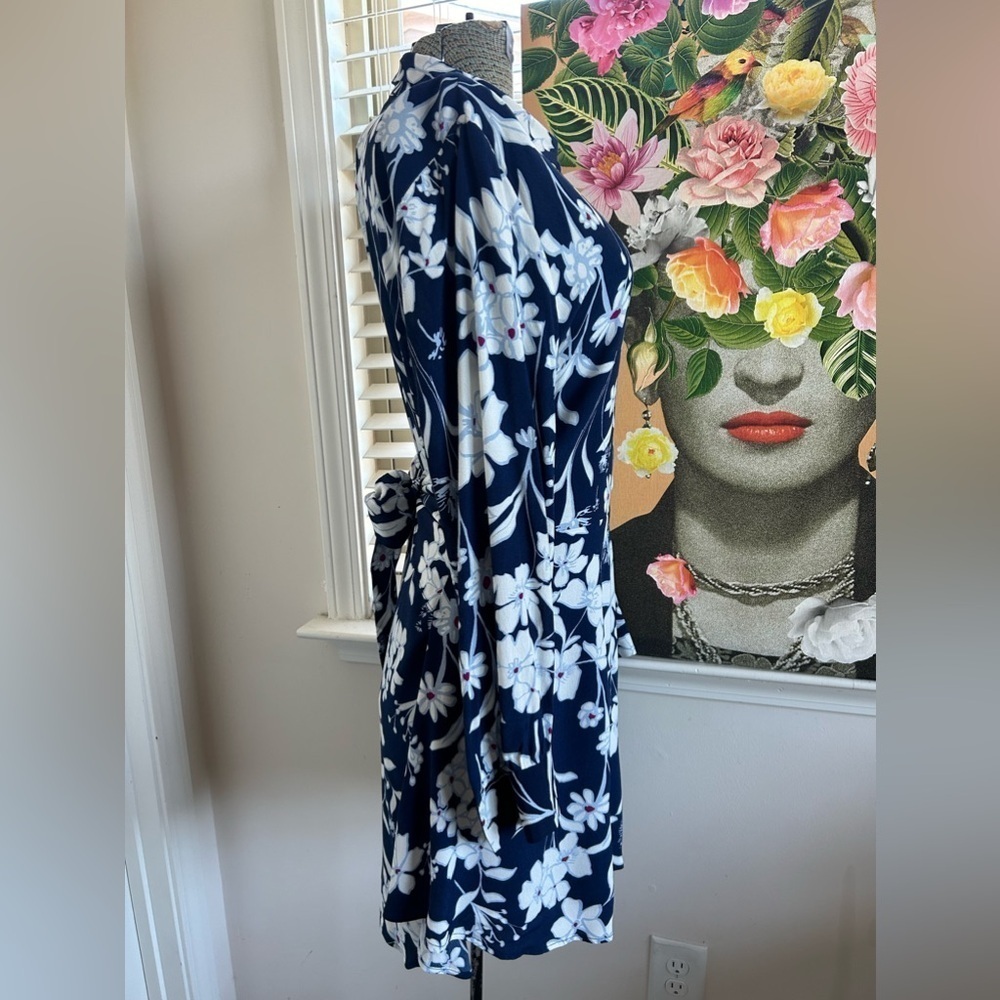 1 STATE SHIRT DRESS FLORAL PRINT TIE IN FRONT OR BACK. STYLISH, COMFORTABLE XL - Picture 5 of 12